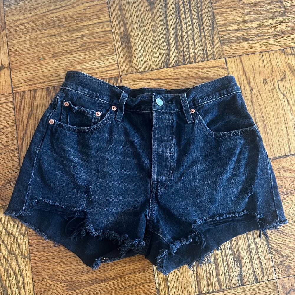 Levi's 501 Original Fit High Rise Shorts - Black